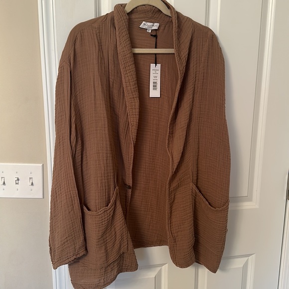 Michael Stars Dana Cotton Gauze Blazer - Picture 4 of 10